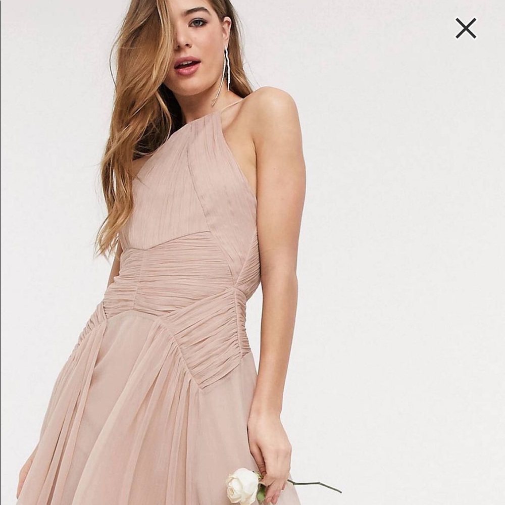 Asos Tall Blush Evening / Bridesmaid Dress